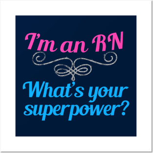 Cute Registered Nurse Super RN Posters and Art